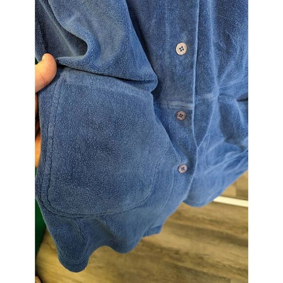 Nordstrom Blue Button Down Shirt/Jacket with Two Pockets in Front Size Large - Picture 3 of 5